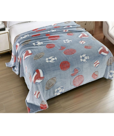 Patura Cocolino XXL 200x230 cm cu Imprimeu Sport – Super Pufoasa si Vesela [2]