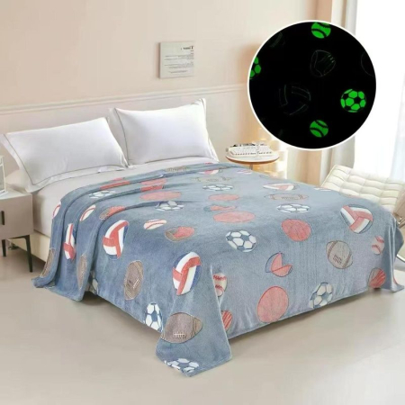 Paturi cocolino Engros - Patura Cocolino XXL 200x230 cm cu Imprimeu Sport – Super Pufoasa si Vesela