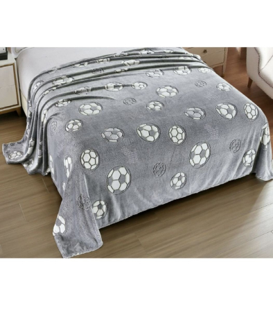 Patura Cocolino XXL Fosforescenta 200x230 cm cu Mingi de Fotbal – Super Pufoasa si Cool [2]