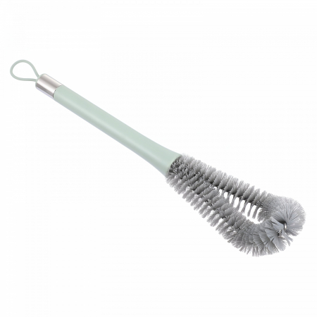 Perie de Curatat Pahare, Sticle, Biberoane, , cu Maner Lung, Uz Casnic, Silicon, Ergonomic, 3.9x5.4x38.5cm, Verde [5]