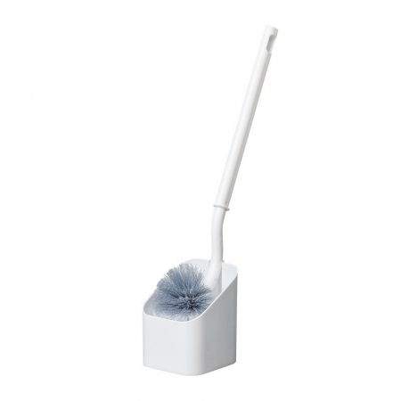 Articole pentru Casa Engros - Perie de Toaleta, , Maner Curbat, cu Suport, 40 x 12 cm, Peri Flexibili, Alb