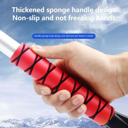 Perie de Zapada cu Racleta pentru Masina, , Multifunctionala, Demontabila, cu Maner Antiderapant, Aluminiu, Plastic, Fragmentarea Ghetii de pe Parbriz, Solutia pentru Iarna, pentru Dezghetare, 68x24x1 [3]