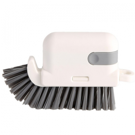 Articole pentru Casa Engros - Perie Multifunctionala 3 in 1 de Curatare, , pentru Bucatarie, Vesela, Geamuri, Cap Detasabil, 9x15x2.5 cm, Gri