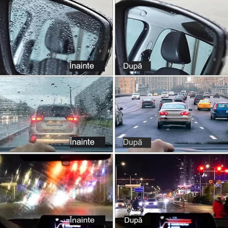 Perie Multifuncțională Auto , pentru Îndepărtarea Urmelor de pe Parbriz și Oglinzi, Anti-Aburire, Roșu [2]