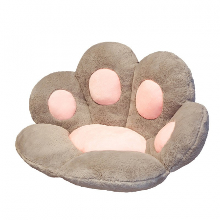 Articole pentru Casa Engros - Perna Decorativa, , Model Laba de Pisica, din Plus, pentru Scaun/Canapea/Podea, 80 x 70 cm, Gri