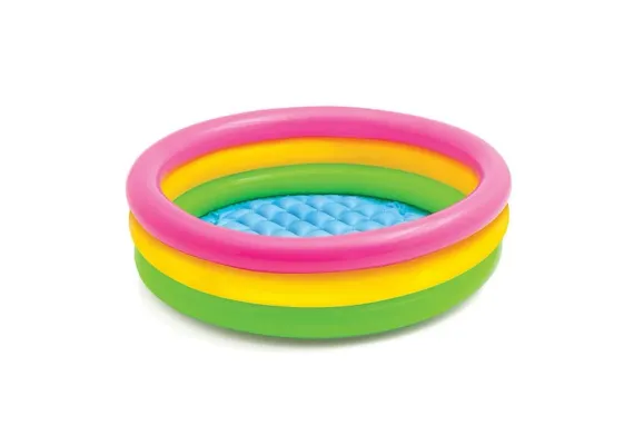 Articole pentru copii Engros - Piscina Gonflabila Multicolora pentru Copii 114 cm - Distractie si Racorire in Zilele de Vara, 