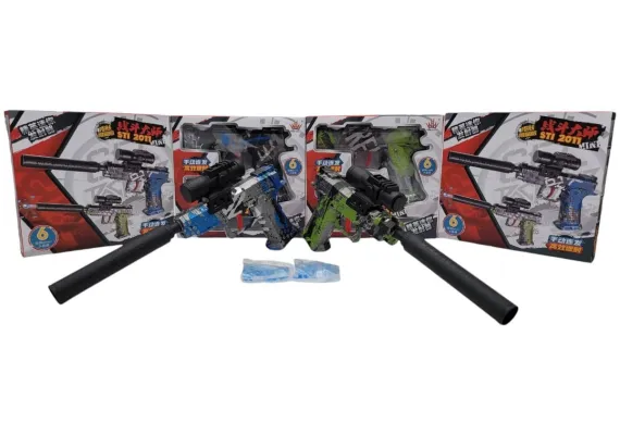 Pistol de jucarie STI2011, design graffiti, multicolor, 19×18cm, +14ani,   [0]