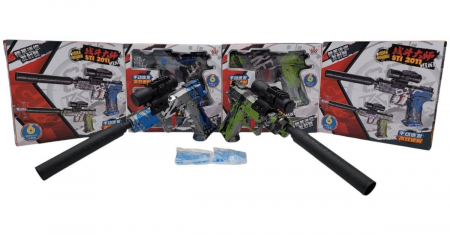Pistol de jucarie STI2011, design graffiti, multicolor, 19×18cm, +14ani,   [1]