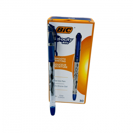 Pix cu gel Bic Gel-ocity 0.5mm, albastru – scriere rapida si precisa pentru birou si scoala,  [3]