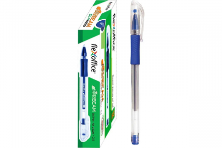 Pix cu Gel Flexoffice Sun Beam FO-GEL04 Albastru 0.5mm – pentru Scriere Fina si Confortabila,   [2]