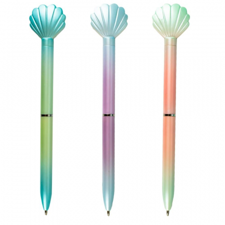 Pix cu Gel Scoica – Design Oceanic si Scriere Fluida, Accesoriu Elegant si Creativ,  [2]