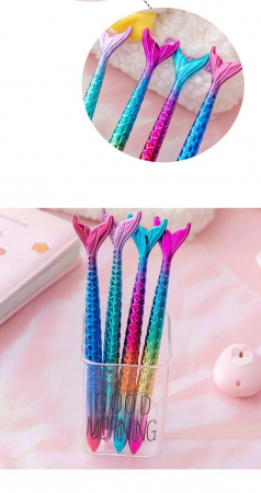 Pix cu Gel Sirena – Design Magic si Scriere Cursiva, Ideal pentru Scoala sau Cadou Creativ,  [2]