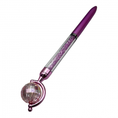 Pix decorativ cu glob strălucitor – Globe Ballpoint Pen, calitate superioara,  [2]