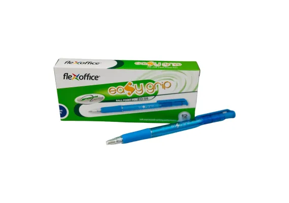Birotica, papetarie si rechizite Engros - Pix Flexoffice Easy Grip Albastru FO-08 – Scriere Confortabila si Precisa, 
