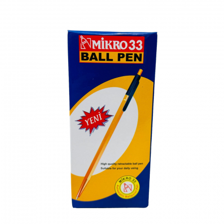 Pix Mikro 33 Click, albastru – pix retractabil cu scriere lina pentru uz zilnic,  [2]