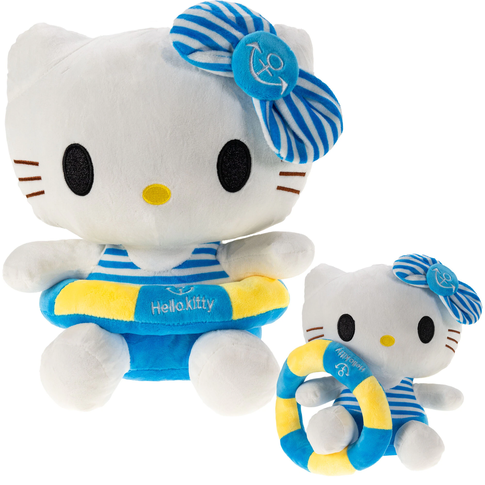 Plus adorabil, pisicuta HELLO la plaja cu colac, 28 cm-  by Alex store [1]