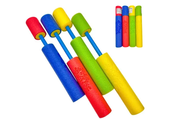 Articole pentru copii Engros - Pompa de apa din spuma pentru copii 30x5 cm – Jucarie de vara cu culori combinate pentru piscina, plaja si gradina – Distractie cu apa – 