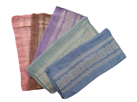 Prosop de baie model deosebit, culori combinate, 135×70cm,  [1]