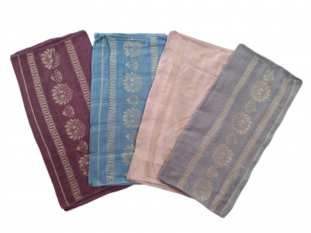 Prosop de baie model deosebit, culori combinate, 140×70cm,  [1]