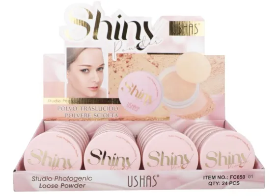 Produse pentru Fata Engros - Pudră compacta matifiantă Ushas Shiny Powder – efect photogenic 