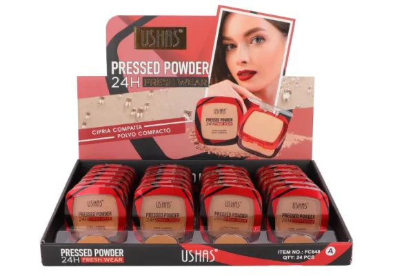 Produse pentru Fata Engros - Pudră Compactă USHAS Pressed Powder 24H Fresh Wear – Ten impecabil întreaga zi 