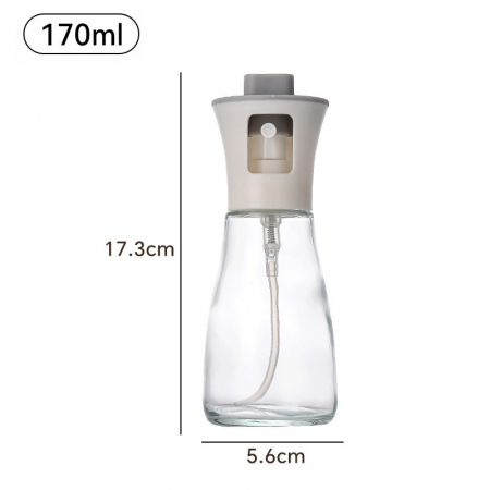 Pulverizator pentru Ulei, , Pulverizator din Sticla pentru Otet sau Alte Lichide, Simplu Reincarcabil, Multifunctionale, 17.3 x 5.6 cm, Capacitatea 170 ml, Alb [1]