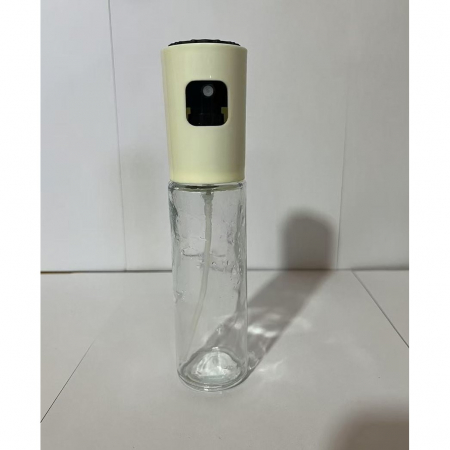 Pulverizator Ulei, Otet, , din Sticla, 100 ml, Reincarcabil, 18.3 x 4.3 cm, Masura 90 ml, Capac Mat, Alb [1]