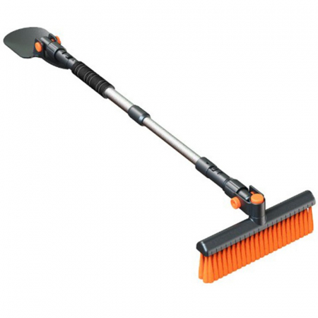 Electronice, Auto & Telefoane Engros - Racleta Auto pentru Zapada cu Doua Capete, , Dezapezire Masina, cu Maner Lung, Ergonomica, Detasabila, pentru Geamuri si Caroserie, Usor de Utilizat, 48 cm- 78 cm, Gri inchis
