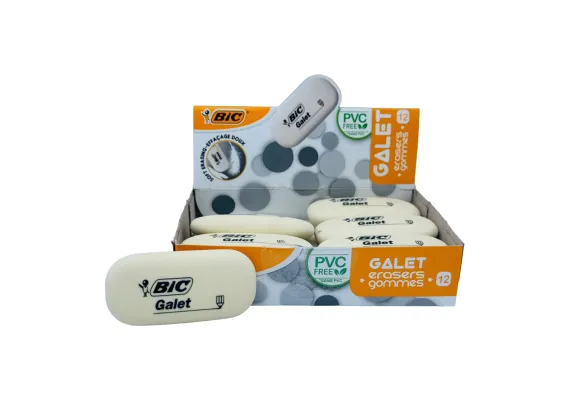 Birotica, papetarie si rechizite Engros - Radiera  Bic Galet alba – stergere curata si precisa, ideala pentru scoala si birou, 