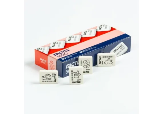Birotica, papetarie si rechizite Engros - Radiera Factis 60RC – pentru sters curat si eficient, ideala pentru scoala si birou, 