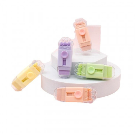 Radiera, , Model Labuta de Pisica, cu 2 Rezerve, Reglare Pull-Push, din Cauciuc, Mov [3]