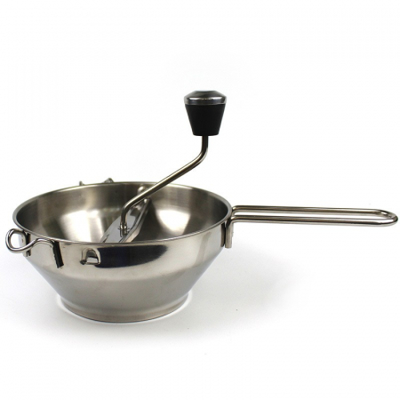 Rasnita Manuala pentru Fructe, , din Otel Inoxidabil, Macinare Alimentelor pentru Bebelusi, 3 Discuri de Macinat, Presa, pentru Tocat Cartofi, 19x20x33 cm, Argintiu [4]