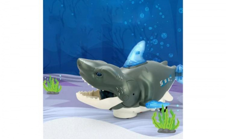 Rechin interactiv pentru copii – lumini LED, cap rotativ, ABS non-toxic, jucarie cu baterii, Calitate Superioara,  [4]