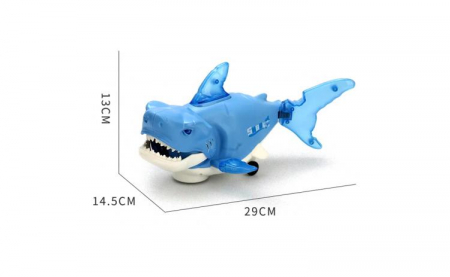 Rechin interactiv pentru copii – lumini LED, cap rotativ, ABS non-toxic, jucarie cu baterii, Calitate Superioara,  [3]