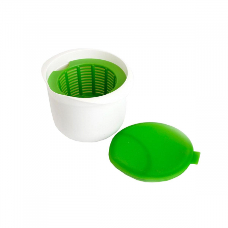 Recipient pentru Preparat Branza, , Capac de Silicon, Cheese Maker din Plastic, Strecuratoare, 17x14.5x12.8 cm, Verde [11]