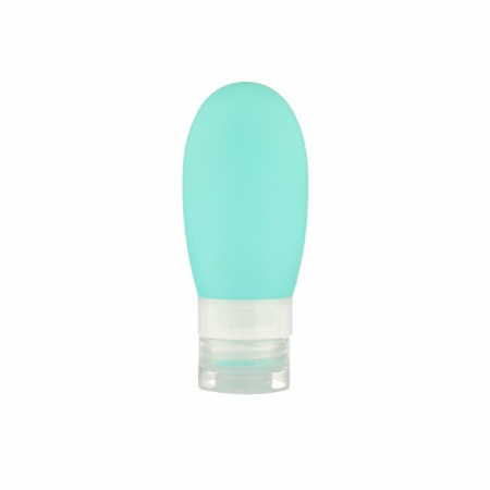 Recipient Portabil din Silicon Elegant de Voiaj, Sticla de Calatorie, , Potrivita pentru Lotiune, Sampon si Alte Lichide, Anti-scurgere, cu Posibilitate de Reumplere, Capacitate 90mL, Verde [1]