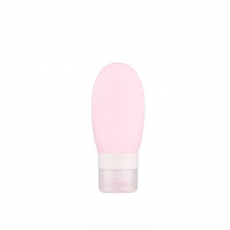 Articole pentru Casa Engros - Recipient Portabil din Silicon Elegant de Voiaj, Sticla de Calatorie, , Potrivita pentru Lotiune, Sampon si Alte Lichide, Anti-scurgere, cu Posibilitate de Reumplere, Capacitate 90mL, 14cm, Roz