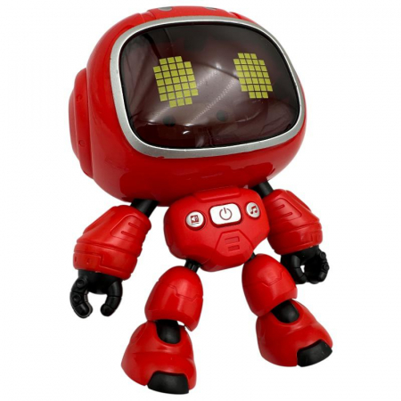 Robotel interactiv 14 cm – canta, lumineaza, corp flexibil, culori combinate – jucarie inteligenta pentru copii,  [4]