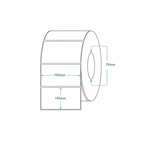 Rola etichete termice pentru awb  100x150mm, 1000 et./rola [1]