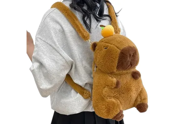 Haine si accesorii Engros - Rucsac plus Capybara dragalas si pufos – prietenul perfect pentru joaca si plimbari, Calitate superioara, 