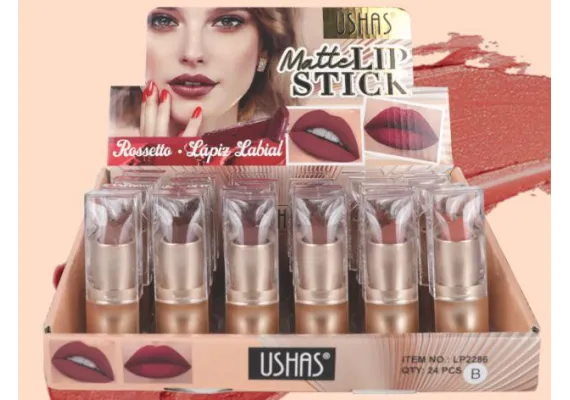 Produse pentru Buze En-gros - Ruj Matte USHAS Rossetto 3.8g – Culoare Intense și Finisaj Mat de Lungă Durată 