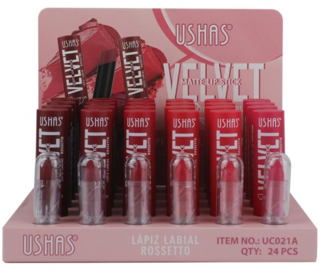 Ruj Velvet Matte USHAS 3.5g – Culoare Intensă și Finish Catifelat  [2]