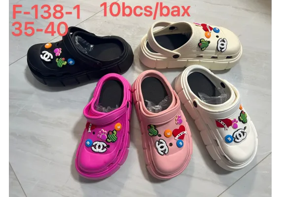 Haine si accesorii Engros - Saboti pentru Dama , model Fashion stilizat, turnat, diverse culori, F138-1