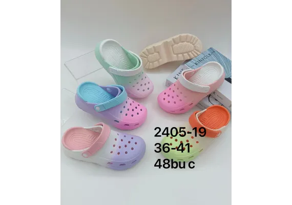 Haine si accesorii Engros - Saboti pentru Dama, Model Turnat, Nuanțe Degrade Combinate – Confort și Stil pentru Fiecare Pas (Mărimi 36-41), 