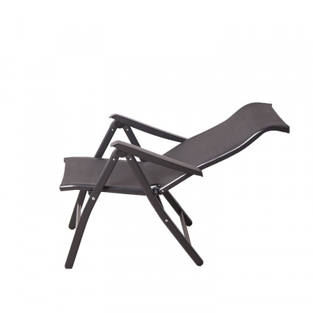 Scaun 2in1 de Gradina, , Sezlong, Suport Picioare, Pliabil, Cadru Metalic, Impermeabil, 47 x 110 x 46 cm, Negru [3]