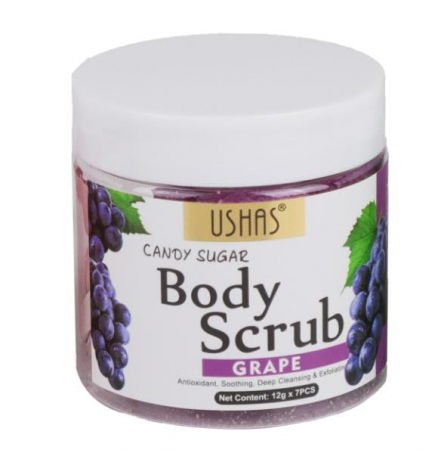 Scrub de Corp USHAS Candy Sugar cu Struguri 12g x 7 buc – Exfoliere Delicată și Revitalizare  [1]