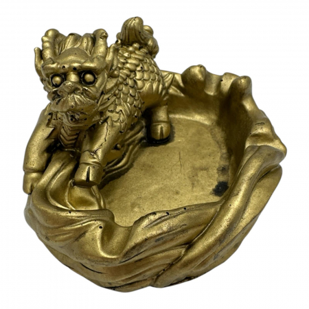 Scrumiera feng shui cu dragon 12cm – decor din rasina pentru noroc, protectie si energie pozitiva,  [2]