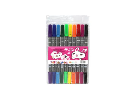 Accesorii pictura si desen Engros - Set 10 carioci Colour Pen – culori vii si aplicare usoara pentru creativitate si desen, 