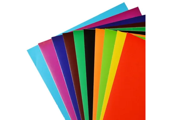 Accesorii scolare Engros - Set 10 coli Hartie Glasata Autocolanta A4, colorata, ideala pentru proiecte creative si activitati scolare, 