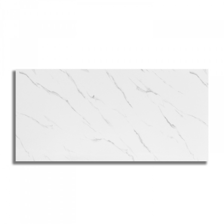 Set 10 Placi Tapet, , 60 x 30 cm, Grosime 1.5 mm, din PVC, Model Imitatie de Marmura, Suprafata acoperita 1.8 mp, Alb [1]